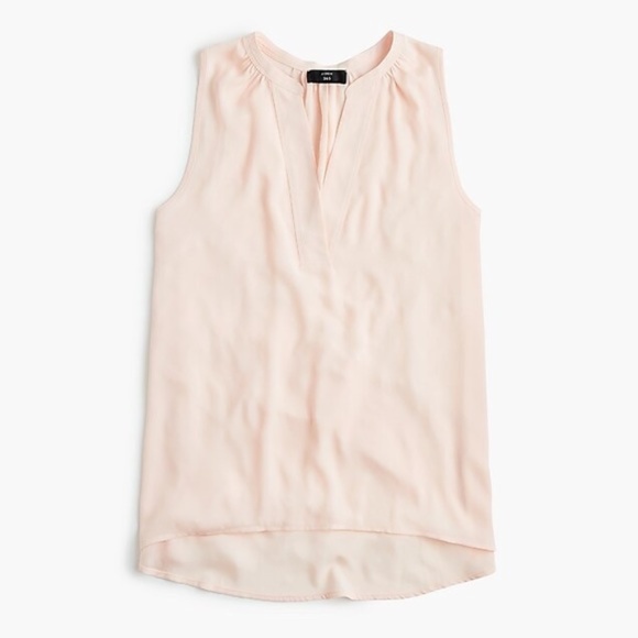 J. Crew Sleeveless Open V-Neck Top - Picture 1 of 4